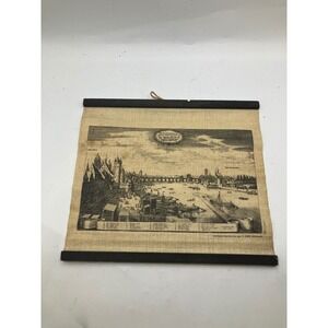 Vintage Printed Map Wall Hanging D. Gvis Schenck‎ Historical Decor